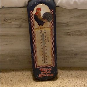 Rooster decorative thermometer